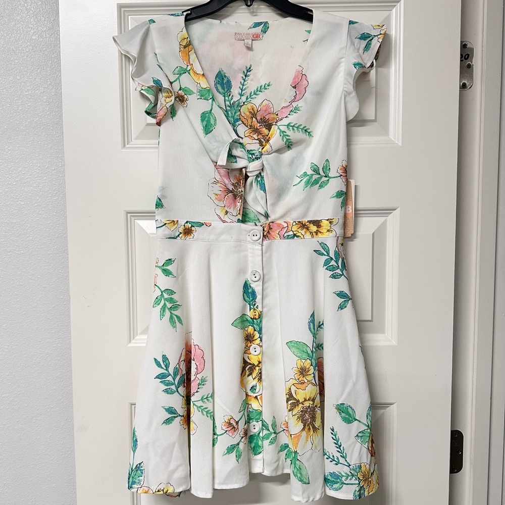 Gianni Bini tie front floral dress size S